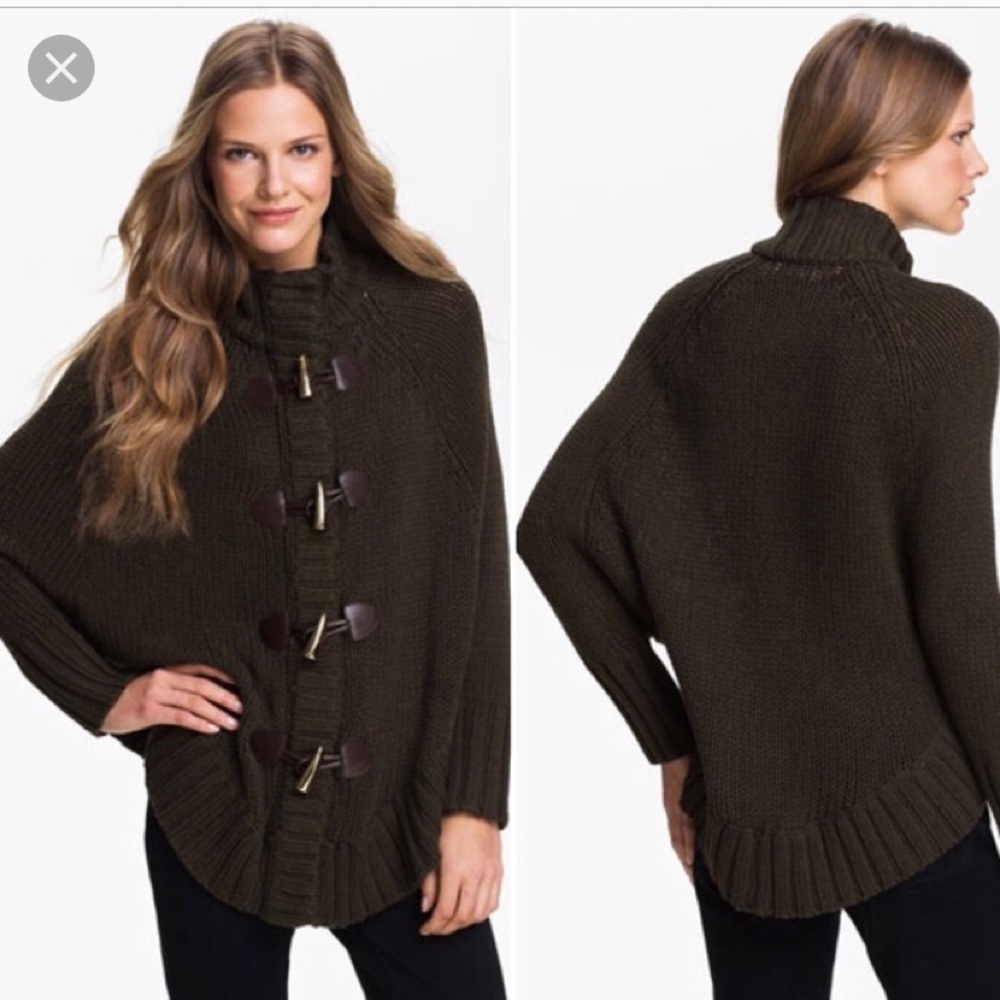 MICHAEL Michael Kors Gray Knit Poncho